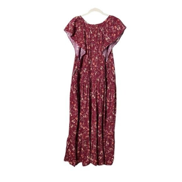 Old Navy Flutter-Sleeve Floral Maxi Dress 3X Cottagecore Prairie Peasant - Picture 5 of 10